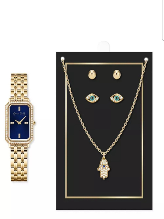 Jessica Carlyle Accessories - Jessica Carlyle Quartz Gold-Tone Alloy Watch 20mm Gift Set
